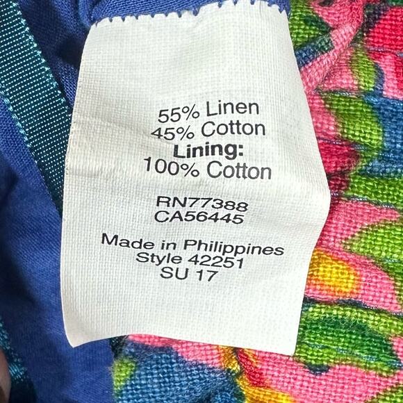 J. Crew Linen Tropical Floral Tiered Mini Skirt Women's US 2 Vacation Office EUC - Picture 4 of 6